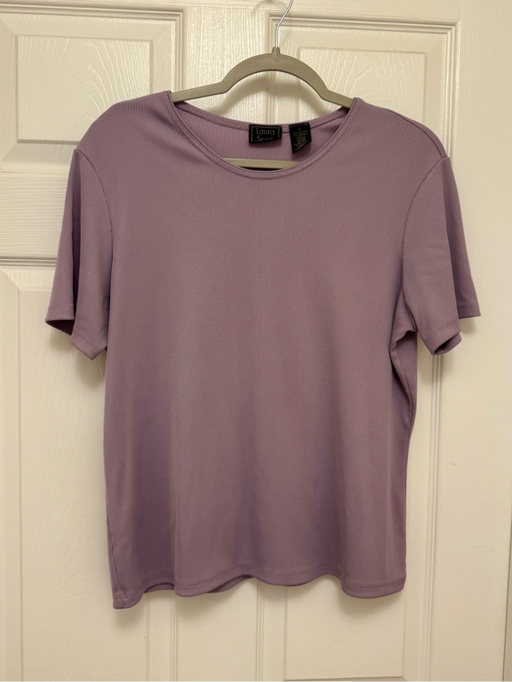 Laura Scott Lilac Short Sleeve Crewneck Tee
